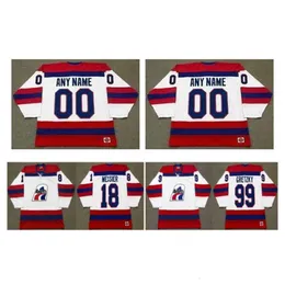 College Hockey Wears Vintage Racers Jersey 11 Mark Messier 99 Wayne Gretzky White Custom Eventuellt namnnummer CCM Hockey