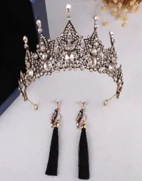 Affascinanti principi della principessa barocca cristalli di bronzo corone da sposa corone da sposa accessori per matrici di noia T303579