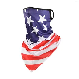 Bandanas Men Women Multipurpose Motorcycle Face Scarf Covering Breathable Outdoor Cycling Summer Ears Loops Silk Sun Protection