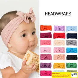 Детские конфеты цвета повязки повязкой повязки Bow Band Bants Kids Girls Nylon Elon Elastic Knot Headdl