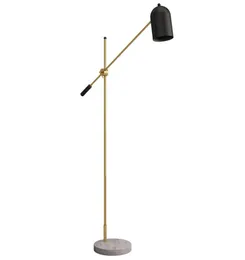 Modern Simple Gold Marble Rotation LED Floor Lamp For Living Room Sofa Bedroom Bedside Study Reading Standing Lamp