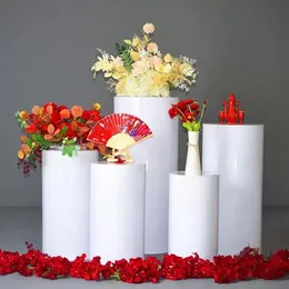 5pcs produtos faixas de cilindro redondo Pedestal Decora￧￣o de arte Decora￧￣o Pilares para decora￧￵es de casamento DIY f￩rias f0415212t