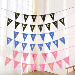Украшение вечеринки Золото с днем ​​рождения баннеры бумажные гирлянды для мальчика девочки детский душе