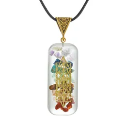 Hänge halsband 7 helande chakra orgone crystal hänge halsband reiki energigenar generator emotionell kropp rening dhgarden dhzuc