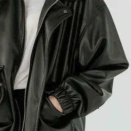 Veste En Cuir Véritable Italienne - Noir - Taille XL (16-18) - Fermeture éclair - Neuf Sans étiquettes