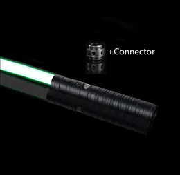 LED Light Sticks Saber RGB 7 Färger Metallhandtag Dubbeled Change Tung duellering Ljud två i en sabel Cosplay Stage Props Toys Toys