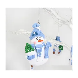 Juldekorationer Juldekorationer 6st Snowman Tree Decoration Creative Home Xmas Party Ornament Happy Year Doll H￤ngande DHKE7