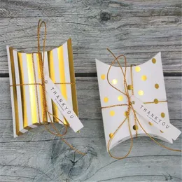 Presentförpackning 10st/set Kraft Candy Box Pillow Form Craft Paper Wedding Favor Boxes Pie Party Väskor
