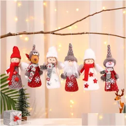 Decoraciones navideñas Decoraciones navideñas Merry Angel Doll Toy Colgante Decoración para el hogar Ornamento Regalos de Navidad 2022 Año 2022 Navidad Dhvbh