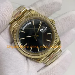 16 цветовых часов для мужчин 40 мм дата черный циферблат 18K Желто -золото сапфировое стекло браслет GMF Mechanical Rose Gold 904L Steel Cal.2836 Движение Автоматические часы