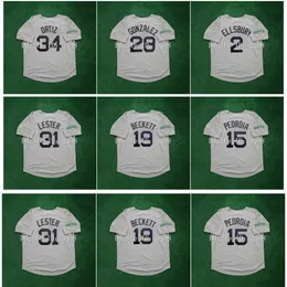 Kolej Beyzbol 2012 Vintage Beyzbol Forması Giyiyor David Ortiz Adrian Gonzalez 100. Yıldönümü Dustin Pedroia Jacoby Ellsbury Jon Lester Josh Beckett Retro