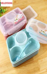 Bento Box Tableware Suit Oven lunchbox Microwave Dinnerware Sets Food Container Large Meal Box Five plus a separation s