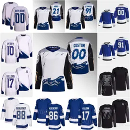 남자 여자 청소년 하키 경기장 시리즈 21 Brayden Point 저지 91 Steven Stamkos 77 Victor Hedman 86 Nikita Kucherov 88 Andrei Vasilevskiy 17''Nhl''shirt