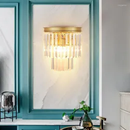 Duvar lambaları Modern kristal yukarı ve aşağı lambalar vintage loft tarzı lamba başucu ev yatak odası aksesuarları merdivenler