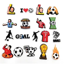 Football shoes charms buckle world cup decorative buckle soft rubber personalized garden shoe accessories Sports Series