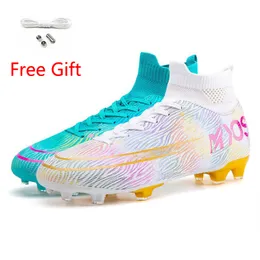 Dress Shoes Professional HighTop Soccer for Men AntiSlip FGTF Grass Training Football Boots Kids Outdoor Sports Sneakers 221125