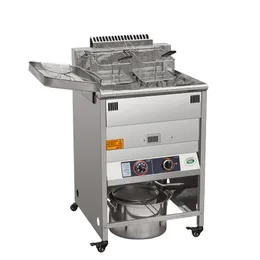 Food Processing Vertical Type 17L Gas Heating Deep Frying Machine