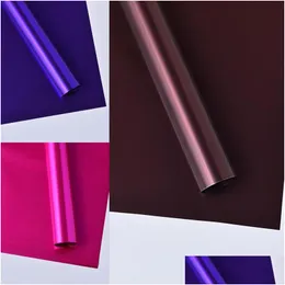 Gift Wrap Pure Colour Wrap Paper Glossy Platinum Watertight Papers Manual Packaging Materials Party Background Bouquet Decorate 11 5 Dhysh