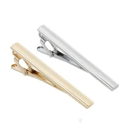 Tie Clips Tie Pin Men Clip Skinny Business Suit Shirt Topps Pins staplar Golden Sier Slim Glassy Slips Accessories Drop Delivery Jewel Dhj9x