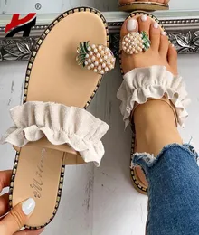 Nan Jiu Mountain 2020 Mujeres zapatillas de verano zapatos al aire libre sandalias hechas a mano de punta abierta pi￱a estilo hada talla grande 3543 x105197912