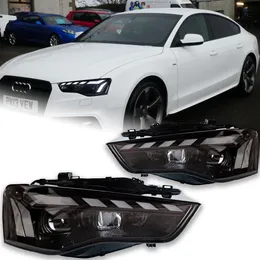 Audi A5 LED Far Projektörü lens için Araç Işıkları 20 08-20 16 Animasyon DRL Dinamik Sinyal Reverese Otomotiv Aksesuarları