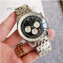 Watch Luxury Men's Watch 45 ملم Ultra Dial 316L Boutique Steel Watchband Wathproof Whiteface Century