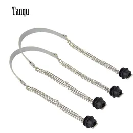 Akcesoria części worka Tanqu 1 para obag Accesorios Srebrny podwójny łańcuch OT T Uchwyty dla Eva O Kobietowe torebki na ramię 221124