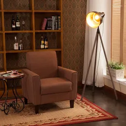 Golvlampor fjärrkontroll amerikansk stor trehöns trälampbord kreativt enkelt studie vardagsrum europeisk stil retro
