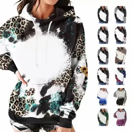 Sublimation Blank Faux Bleached Pullover Hoodies Party Supplies US-Größe Crewneck Hoodies Baumwolle Soft Feel Custom Logo 002