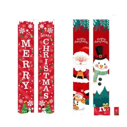 Weihnachtsdekorationen, Weihnachtsdekorationen, Banner, Outdoor-Feiertagsdekoration, Veranda-Tür-Banner, Thanksgiving-Geschenke für die Vorderseite, Lieferung Dhlbo