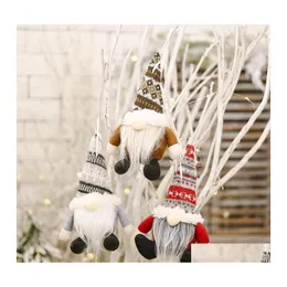 Christmas Decorations Christmas Decorations Faceless Doll Creative Dolls Hanging Drop Tree Drcoration Forest Old Man Knitted Cap Yea Dhnzx