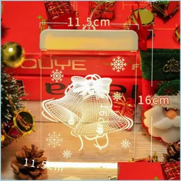 Weihnachtsdekorationen Haushalt Weihnachten Thema Lampe String Weihnachtsmann Muster LED Familie Innen Dekorieren Energiesparend 3D farbig Dhylq