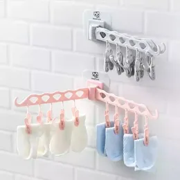 Trouser Organizer Storage Holders Racks For Pants Jeans Skirt 6 Layers Pants Rack Cloth Hangers Save Space Foldable Pant Hanger HH22-354