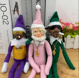 Snoop on A Stoop Hip Hop Lovers Cross Border Snooping Bent Over Christmas Elf Resin Doll P1124