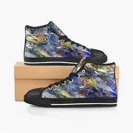 Men Custom Shoes Designer Canvas Women Sneakers Hand Painted Colorful Fashion Shoe Mid Trainers 782