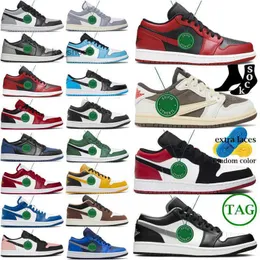 Low Air Jumpman 1 Basketball Shoes retro Ice Blue Mocha 1s Sneakers Crater Black Grey Bred Toe Panda Team Red Shadow Mens Sneaker