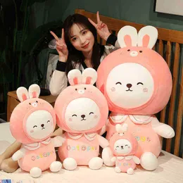 1Pc 2570Cm Kawaii Plush Rabbit Toys Stuffed Soft Animal Cushion Beautiful Rabbit Dolls For Baby Girls Soothing Birthday Gifts J220729
