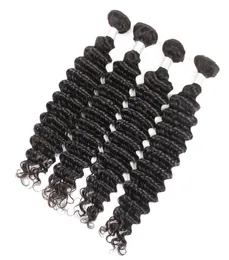 Ishow 12a Deep Wave Raw Human Hair Extensions Weft 34 Bundles Kinky Curly Body Brazilian Peruian Peruian Malaysian Indian Hair Weave for3001084