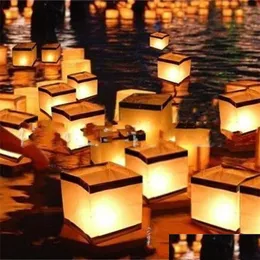 Andra festliga festförsörjningar DIY Manual Paper Lanterns Floating Water Lantern For Birthday Party Wedding Home Festival Decoration DH1I4