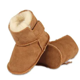 Primi camminatori nato per bambini da bambino caldo stivali caldi in pelle inverno bambine scarpe da ragazzi morbide sola finta pelliccia bebe booties 221125