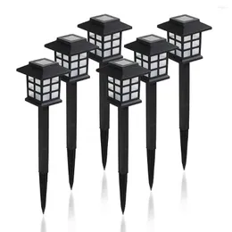 6PCS Lampy słoneczne Lampa ogrodowa Retro Retro Lampa podłogowa Outdoor LED Uładowani reflektorami Wystrój oświetlenia