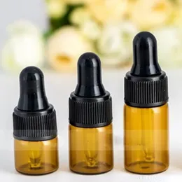 1 ml 2 ml 3 ml 5 ml Mini bottiglie di vetro contagocce vuote fiale bottiglia di olio essenziale per aromaterapia portatile con contagocce in vetro stock sfuso in vendita