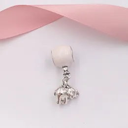 925 Sterling Silver Beads Elephant And Pink Balloon Hanging Charm Charms Fits European Pandora Style Jewelry Bracelets & Necklace AnnaJewel