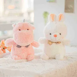 Super Kawaii 23cm 플러시 밀 Rabbit Unicorn Fox Penguin Dolls Super Soft Ldren 잠자는 초밥 장난감 생일 크리스마스 선물 J220729