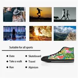 Men Custom Shoes Designer Canvas Women Sneakers Hand Painted Colorful Fashion Shoe Mid Trainers 710