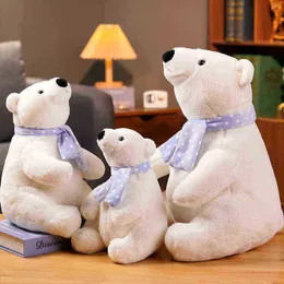 1PC 253040cm Kawaii Plush Polar Bear Toy Lovely Animal Fill Pilled Soft Animal Bear Dolls Pillow for Ldren Birthday Gifts J220729