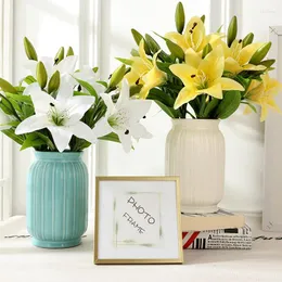 Decorative Flowers Artificial Lily Plantas Artificiales Para Halloween Christmas Wedding Party Decoracion Garden Home Decoration