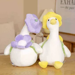 1Pc 2545Cm Lovely Dressing Up Duck With Bag Plush Toys Filled Soft Animal Cartoon Pillow Dolls for ldren Kids Birthday Gift J220729