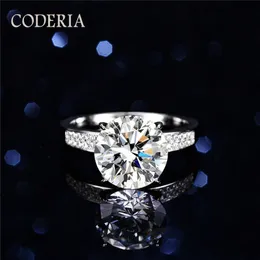 Solitaire Ring gerçek 5 14K Beyaz Altın Alyans Kadınlar İçin 925 STERLING Gümüş Yüksek Takı Bant Nişanlığı 221119