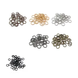 100pcs/bag Metal Connectors for Jewelry Making black Bronze color Connecting Ring Diy Chain Necklace Keychain Handmade Accessories Findings & Components